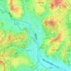 下麻生の地形図、標高、地勢