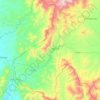 Parroquia Montaña Verdeの地形図、標高、地勢