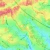 栗木の地形図、標高、地勢