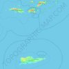 United States Virgin Islandsの地形図、標高、地勢