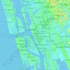Kochiの地形図、標高、地勢