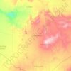 タマンラセット県の地形図、標高、地勢