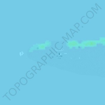 沖ノ鳥島の地形図、標高、地勢