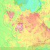 Parroquia Gran Sabanaの地形図、標高、地勢