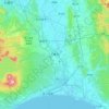 千歳市の地形図、標高、地勢