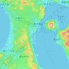鹿児島市の地形図、標高、地勢