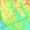 南雪谷の地形図、標高、地勢
