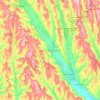 raionul Basarabeascaの地形図、標高、地勢