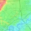 City of Bayswaterの地形図、標高、地勢
