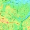 市谷仲之町の地形図、標高、地勢