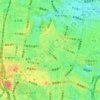 余丁町の地形図、標高、地勢