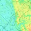 流山市の地形図、標高、地勢