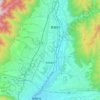 南箕輪村の地形図、標高、地勢