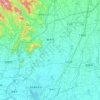 栃木市の地形図、標高、地勢