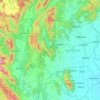 スコータイ県の地形図、標高、地勢