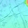 川西町北の地形図、標高、地勢