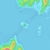 嘉比島の地形図、標高、地勢