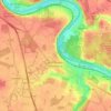 サン＝ファルジョー＝ポンティエリーの地形図、標高、地勢