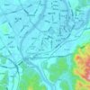 三角镇の地形図、標高、地勢