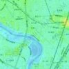 多摩川二丁目の地形図、標高、地勢