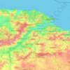 ベジャイアの地形図、標高、地勢