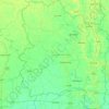 アーントーン県の地形図、標高、地勢