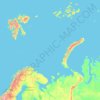 アルハンゲリスク州の地形図、標高、地勢