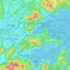 北區 North Districtの地形図、標高、地勢