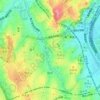 笹下三丁目の地形図、標高、地勢