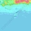 野島埼灯台の地形図、標高、地勢