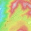 菅沼の地形図、標高、地勢