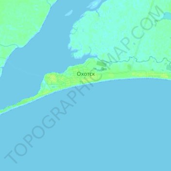 オホーツクの地形図、標高、地勢