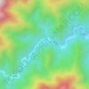 天子湖の地形図、標高、地勢