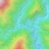 赤石ダムの地形図、標高、地勢