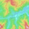 津軽白神湖の地形図、標高、地勢