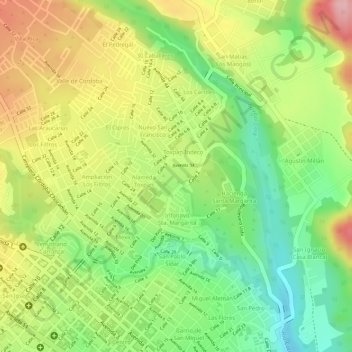 Alameda Rafael Murillo Vidalの地形図、標高、地勢