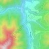 奈川の地形図、標高、地勢