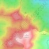 五色沼の地形図、標高、地勢