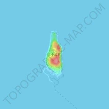 小呂島の地形図、標高、地勢