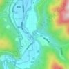 宮谷の地形図、標高、地勢