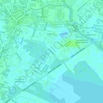 Tipas Riverの地形図、標高、地勢