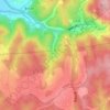 美佐野湿地の地形図、標高、地勢
