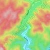 日南湖の地形図、標高、地勢