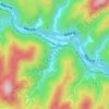赤谷川の地形図、標高、地勢