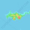 二神島の地形図、標高、地勢