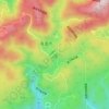 箕面川ダムの地形図、標高、地勢