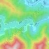 奥香肌湖の地形図、標高、地勢