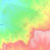 平山湖大峡谷の地形図、標高、地勢