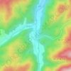 秋神川の地形図、標高、地勢