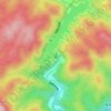 菅沢ダムの地形図、標高、地勢